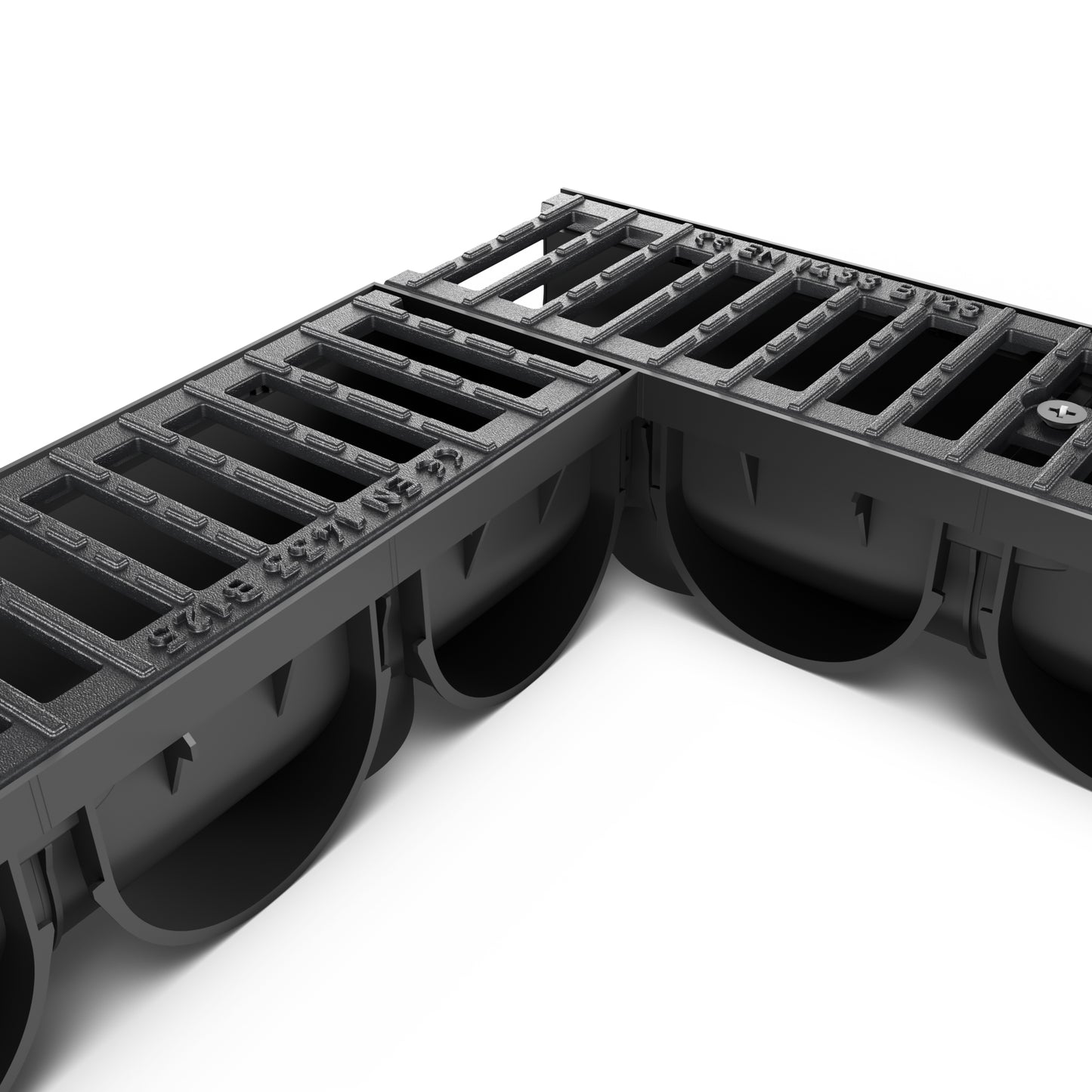 EASY 3 Channel drain with cast iron grate, B125