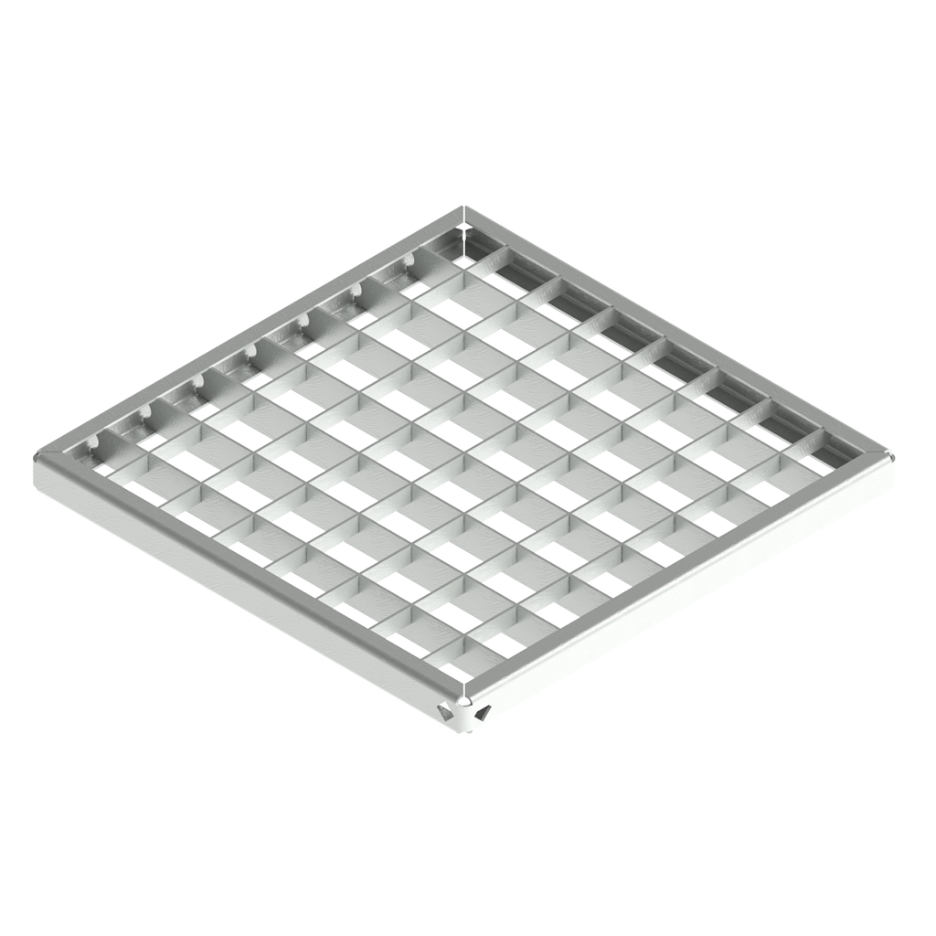 300x300 Galvanised steel mesh channel grate, A15