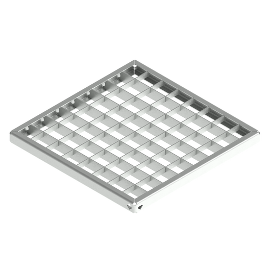 300x300 Galvanised steel mesh channel grate, A15