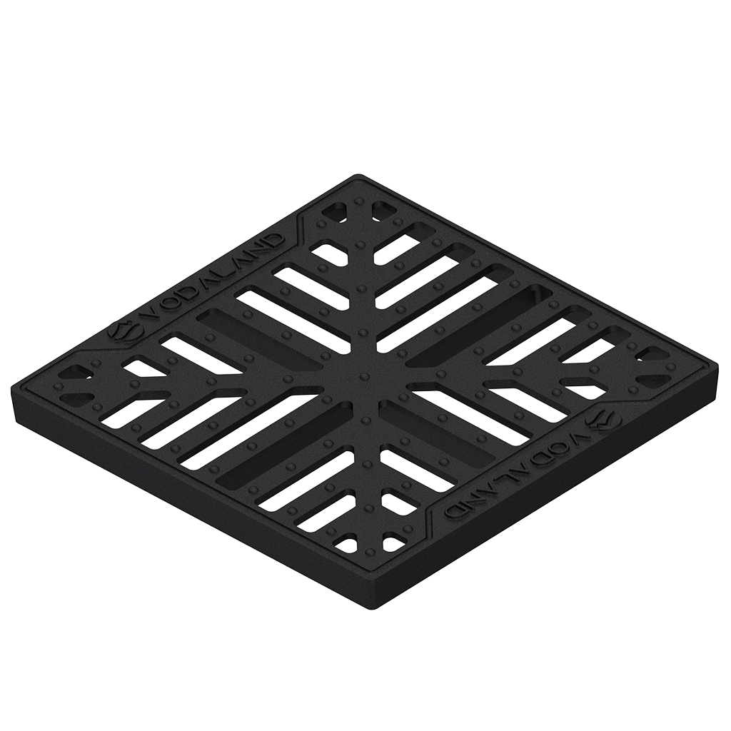 300x300 Cast iron channel grate, R50 (up to 5 tonnes)