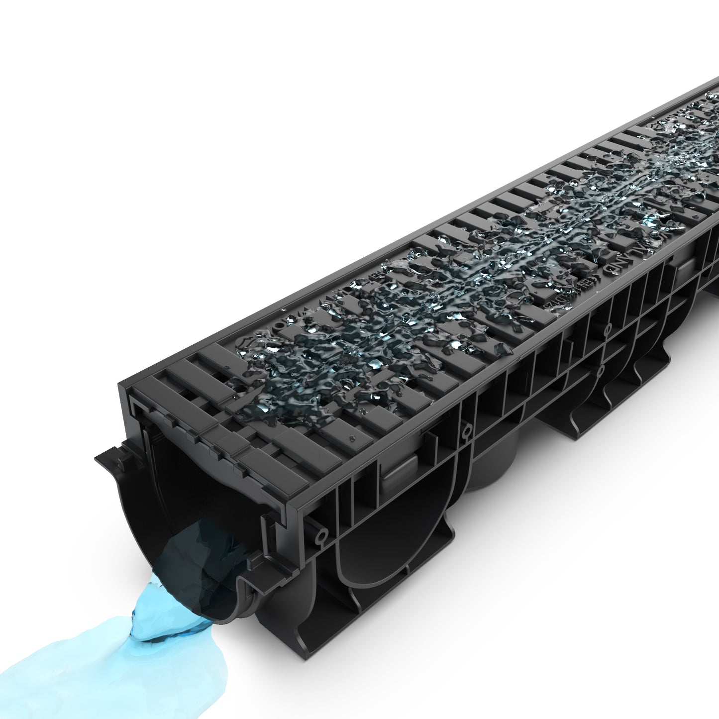 DN100 Plastic grate driveway drainage channel package B125