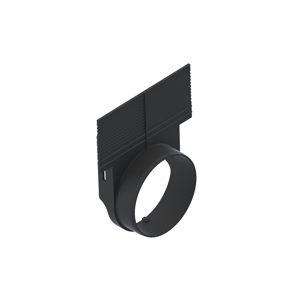 DN100 plastic channel end cap with outlet