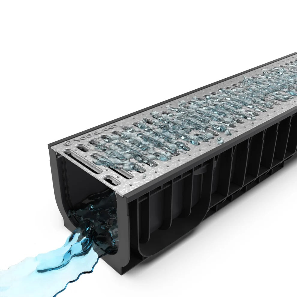 DN200 Galvanised steel grate drainage channel package