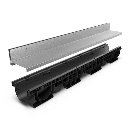 Galvanised slot drain L-Type H65, Class B125