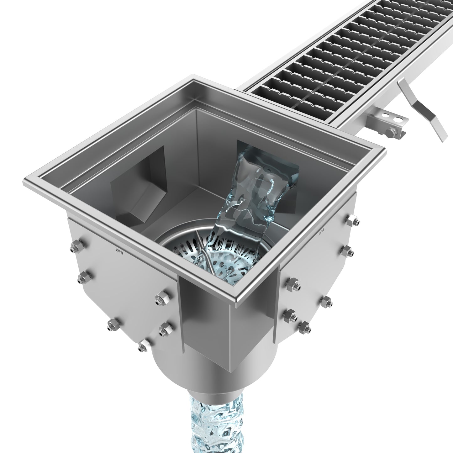 Modular LD100 sump unit with outlet