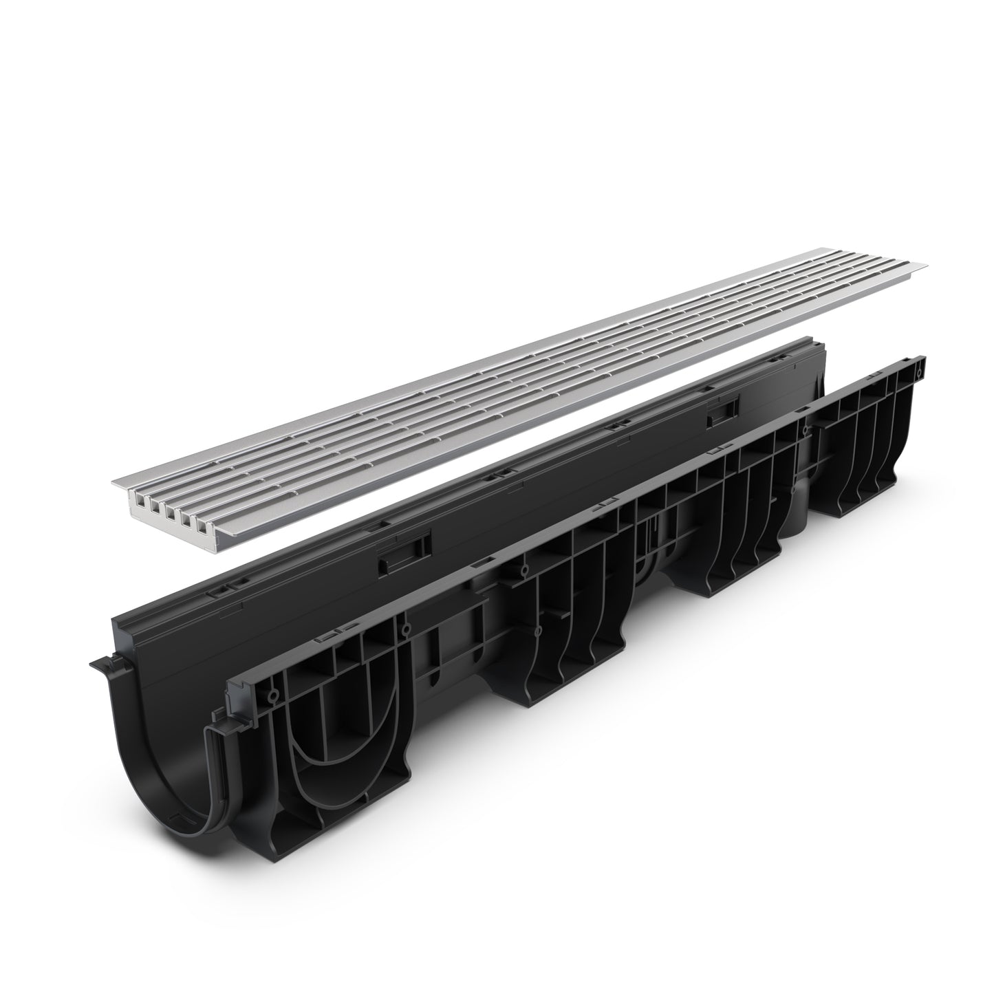 DN100 HeelSafe stainless grate drainage channel package