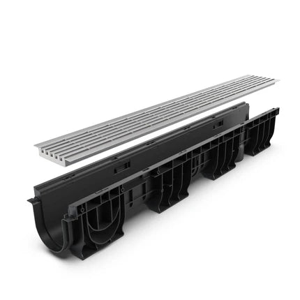 DN100 HeelSafe stainless grate drainage channel package