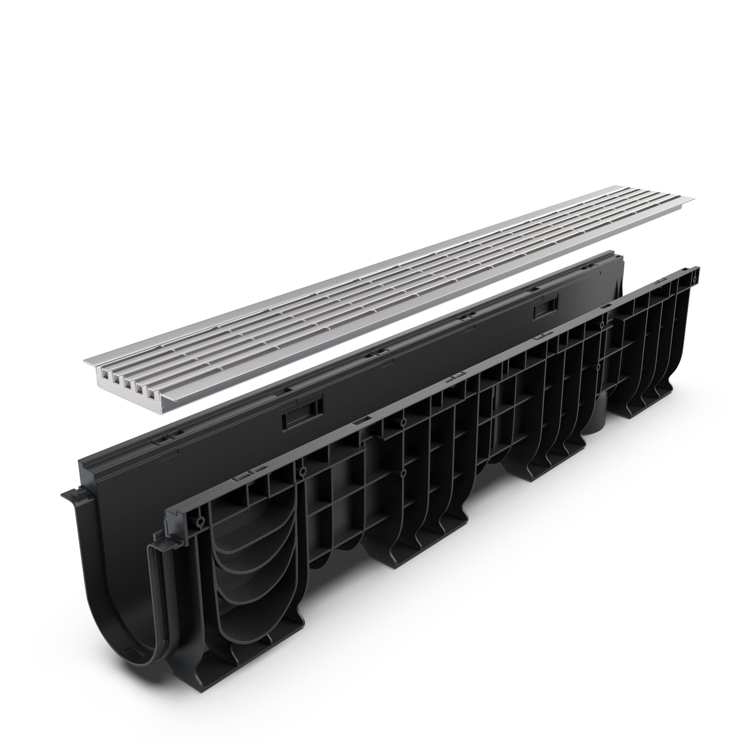 DN100 HeelSafe stainless grate drainage channel package