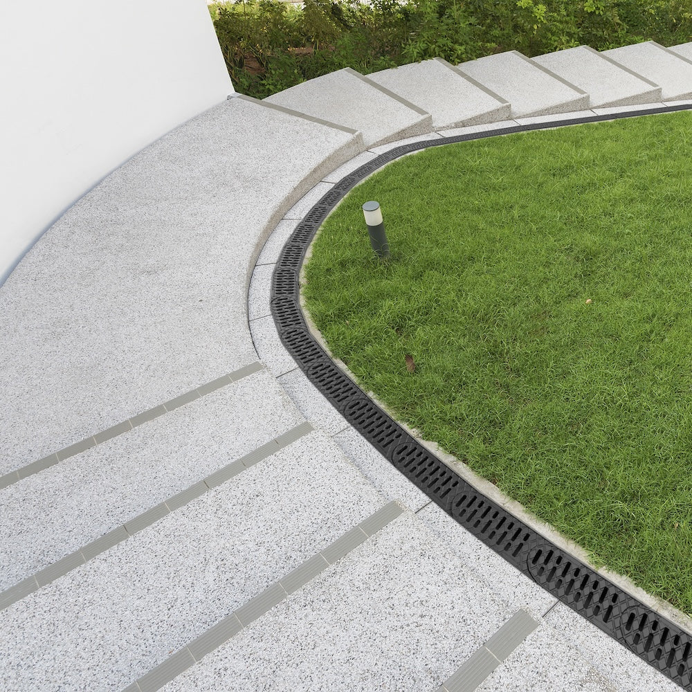 Easy channel drain for landscaping project