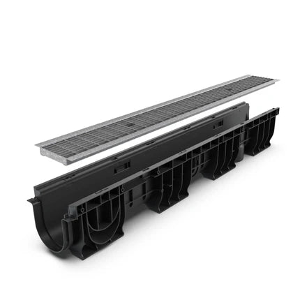 DN100 Mesh galvanised grate drainage channel package B125