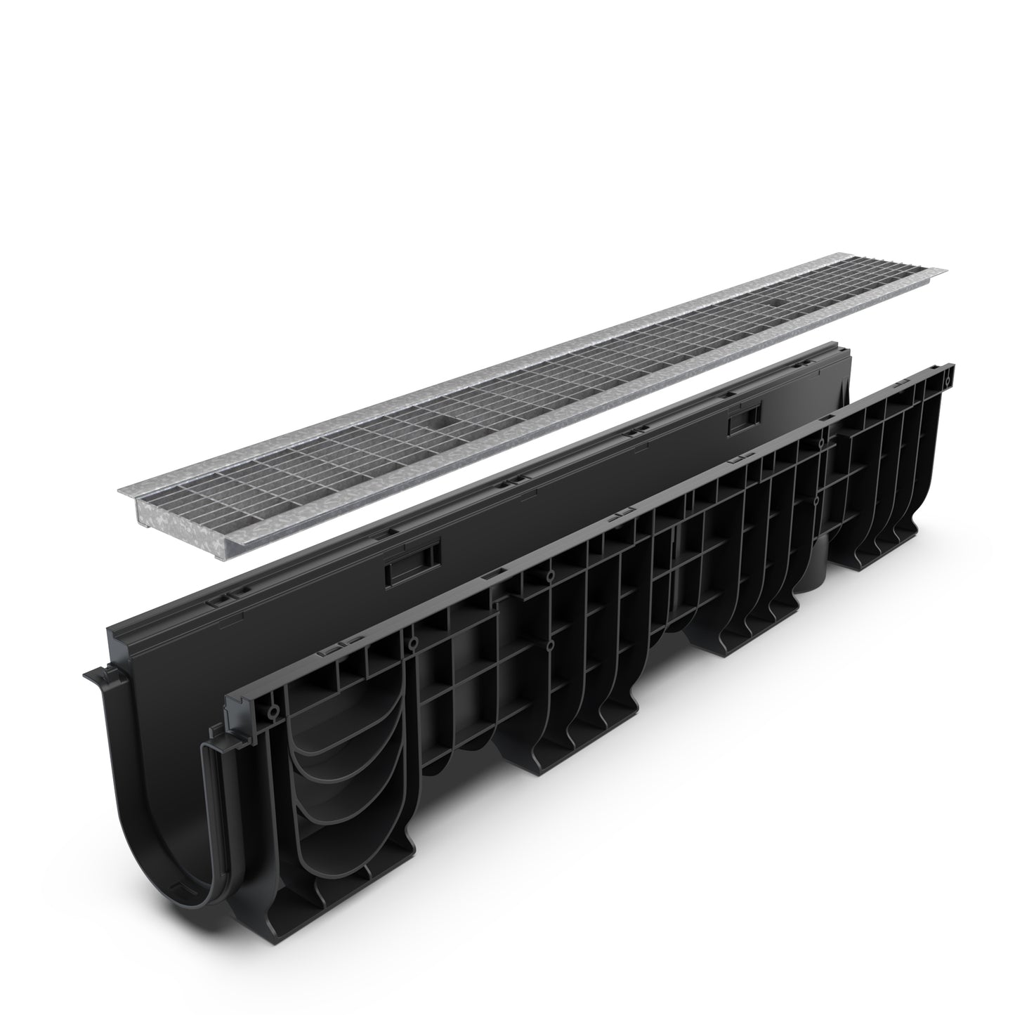 DN100 Mesh galvanised grate drainage channel package B125