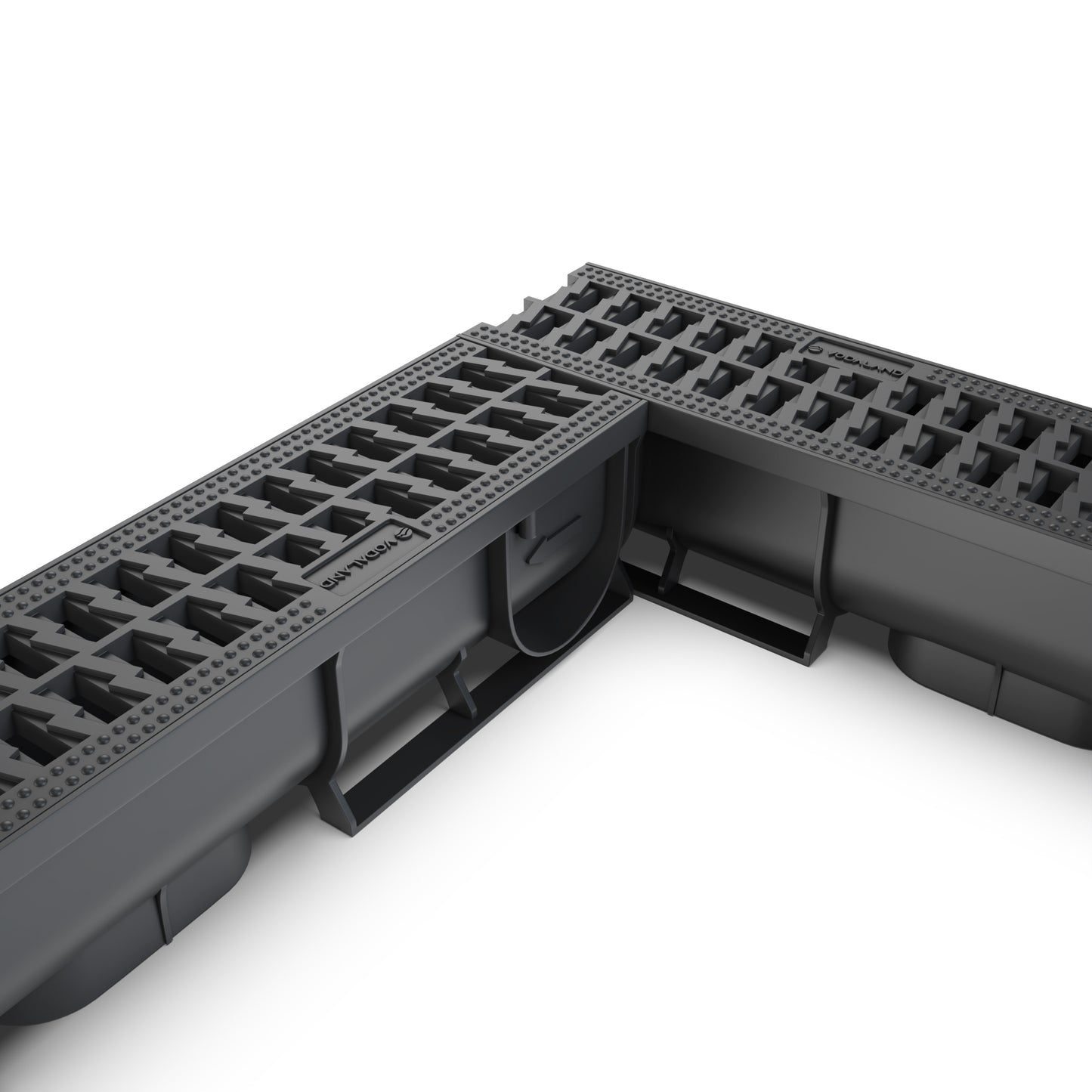 EASY 1 Slim drainage channel kit with plastic grate, A15