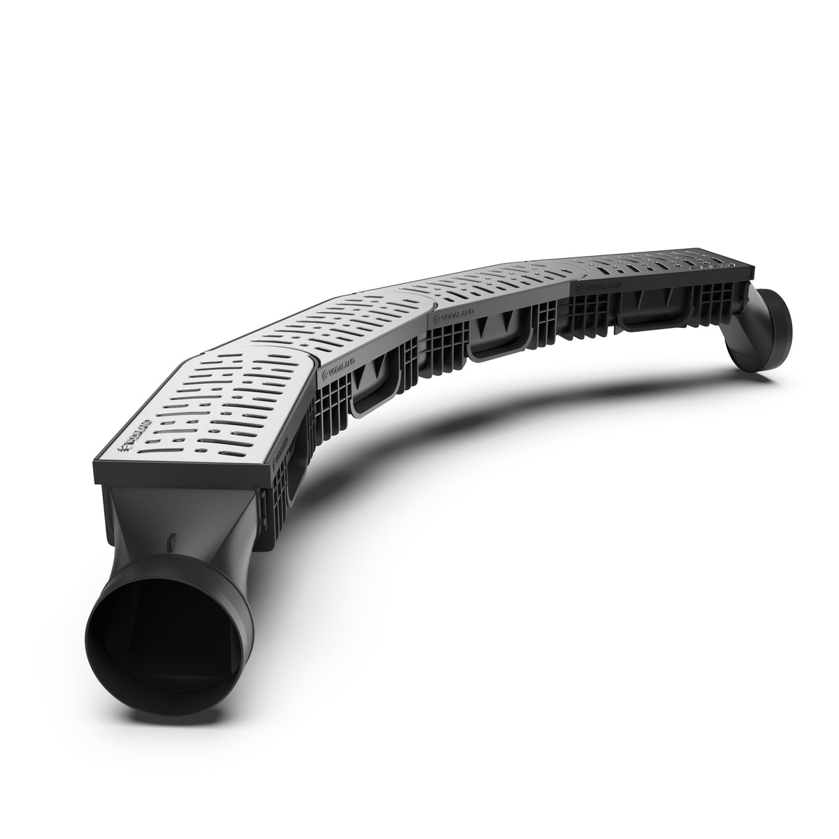 EASY 2 Radius Channel Drain Stainless Steel Grate