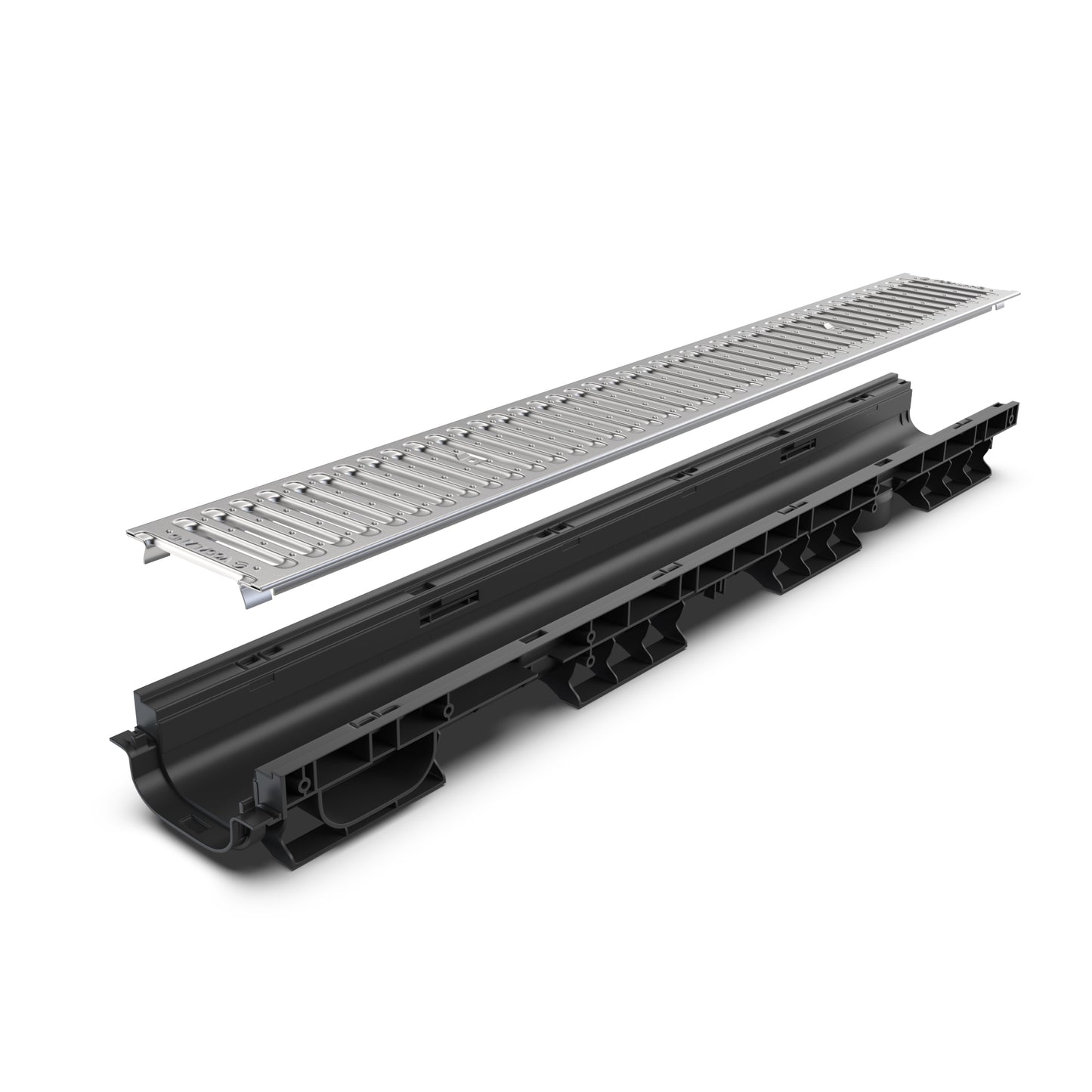 DN100 Galvanised steel grate drainage channel package