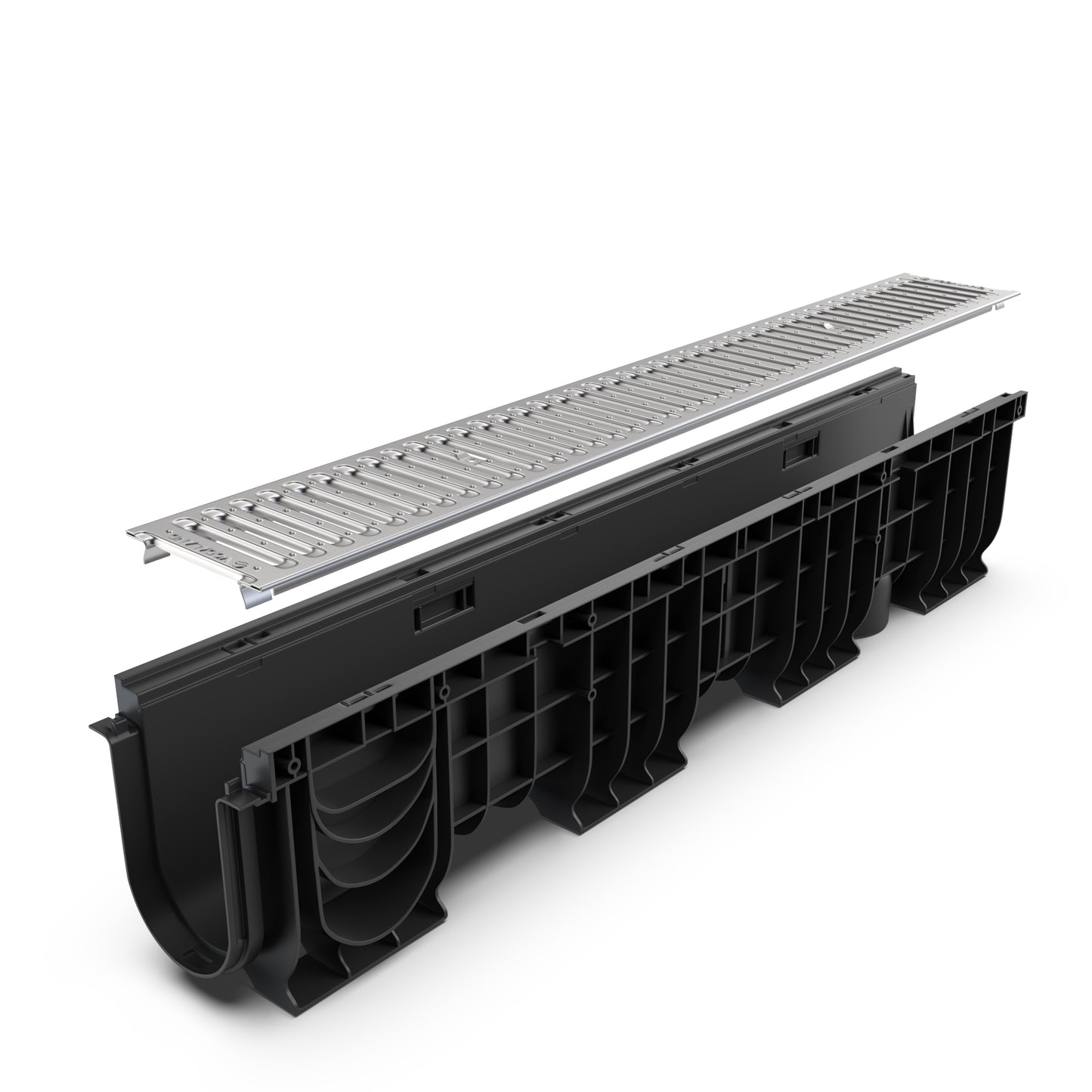 DN100 Galvanised steel grate drainage channel package