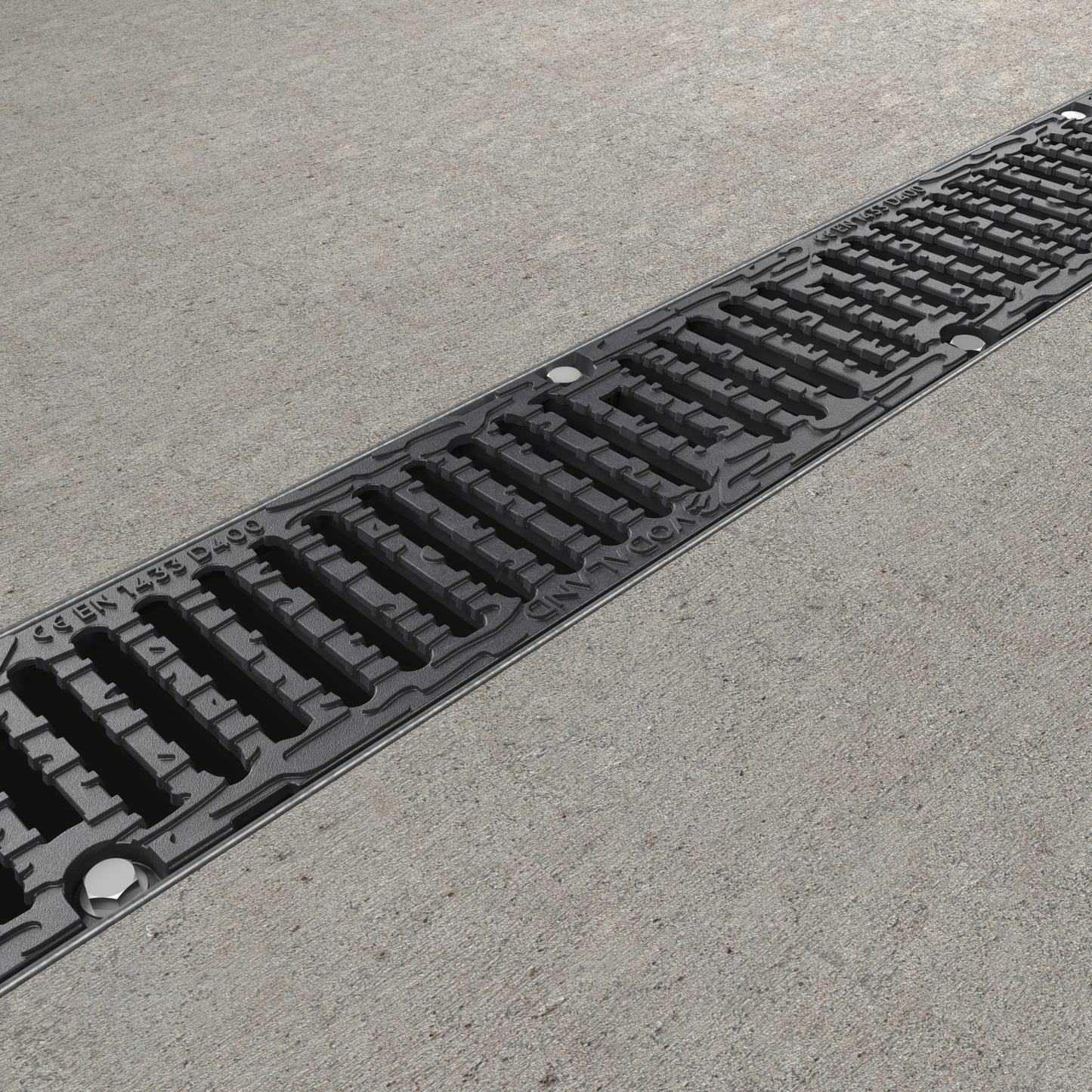PRO 100P Channel drain with cast iron grating D400