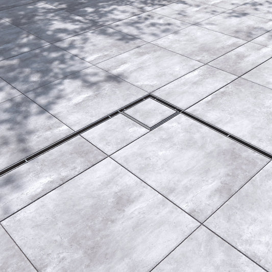 EASY 2 Slot Drainage System within a patio area