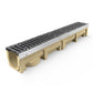 PRO 100PC Channel drain with cast iron grating, D400