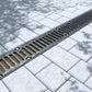 PRO 100PC Channel drain with cast iron grating, D400