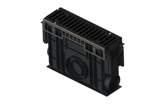 PRO DN100 Plastic sump unit with cast iron grate, D400