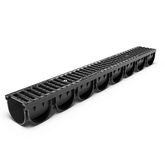 EASY 3 Channel drain with cast iron grate, B125