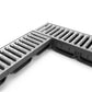 EASY Low plastic channel drain with galvanised grate, A15