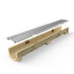 BASE 100PC Polymer concrete channel drain with galvanised grate