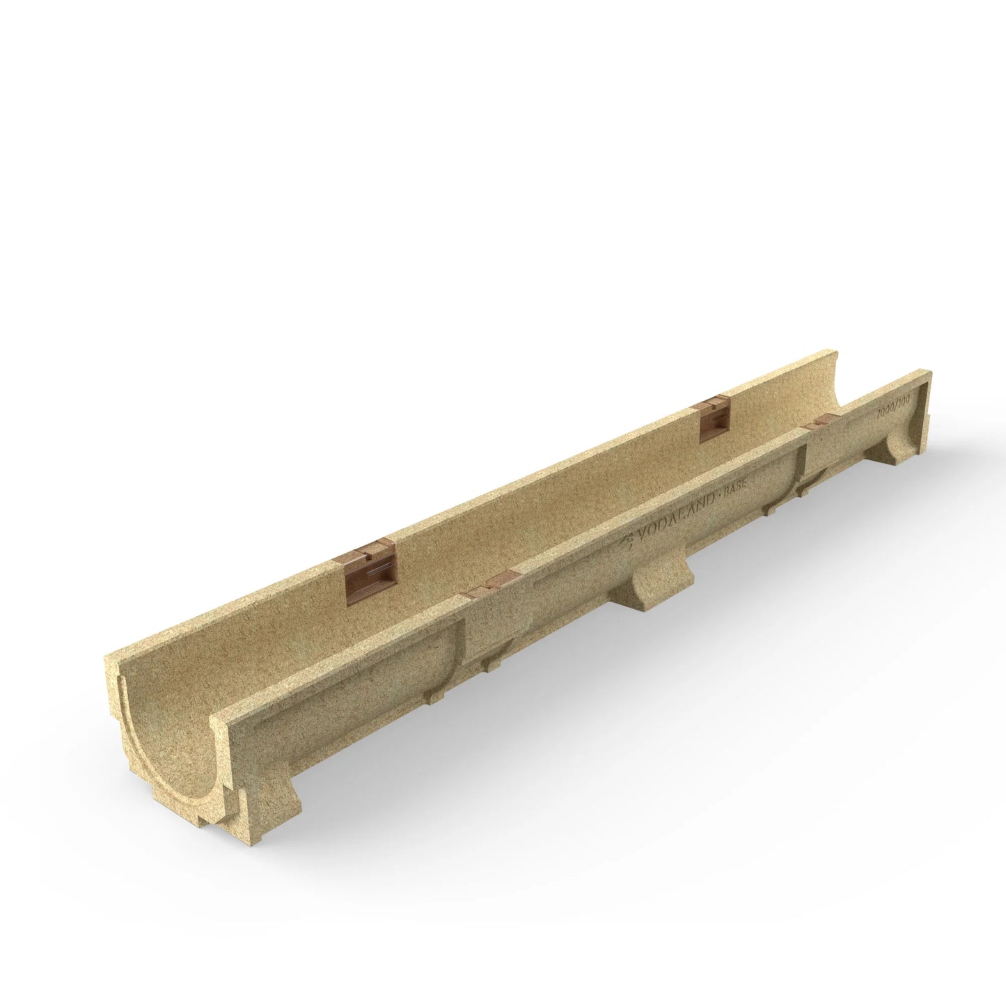 BASE 100PC Polymer concrete channel drain with galvanised grate