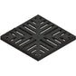 300x300 Plastic catch basin with cast iron grate, R50 (up to 5 tonnes)