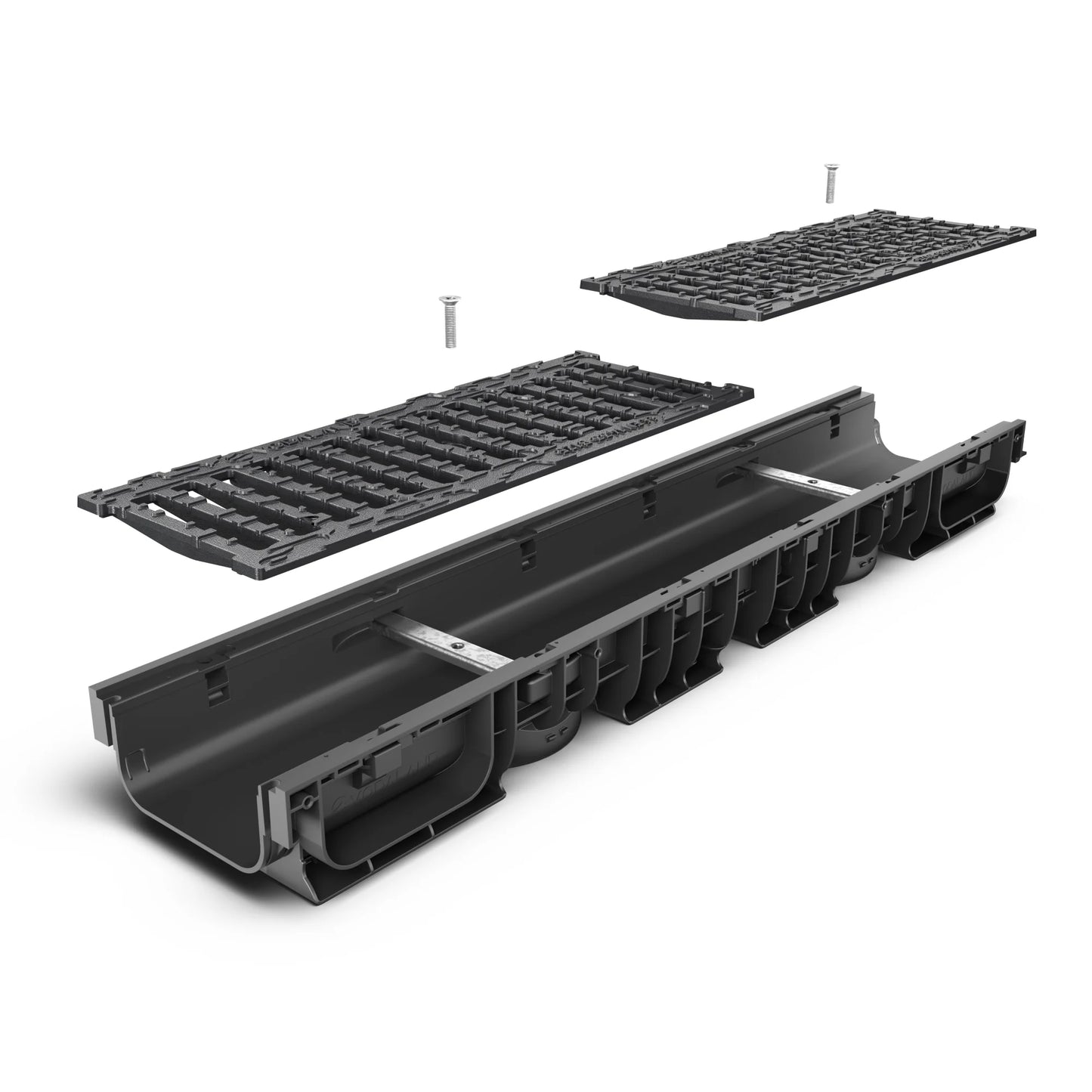 BASE 150P Channel drain H100 with cast iron grating