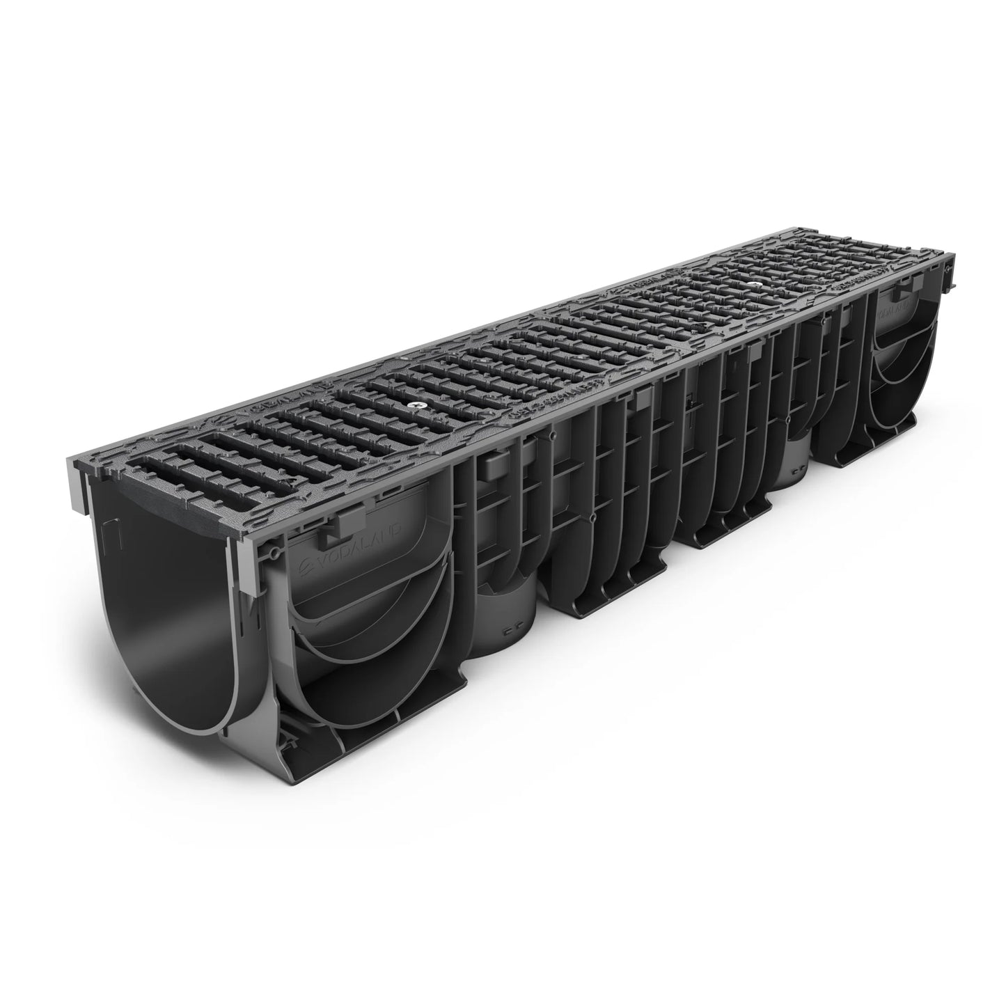 BASE 150P Channel drain H100 with cast iron grating