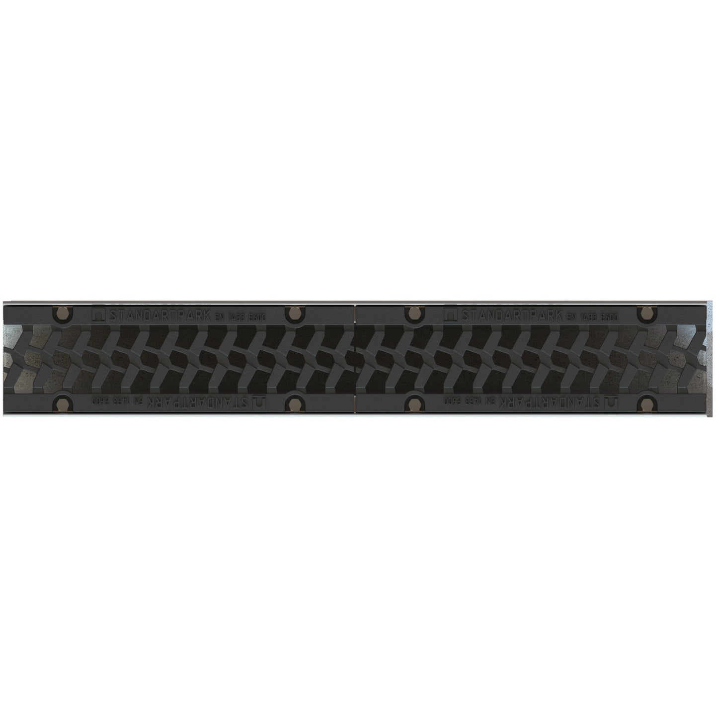 PRO DN100 Fibre concrete channel drain with cast iron grate, E600