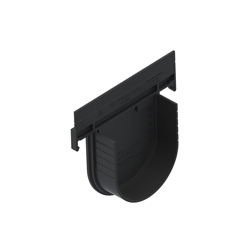 BASE DN100 sloped plastic channel end cap