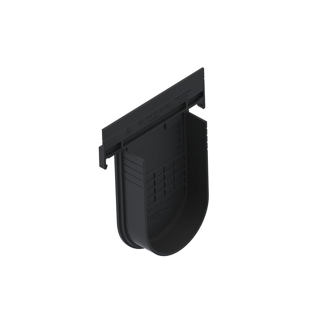 BASE DN100 sloped plastic channel end cap