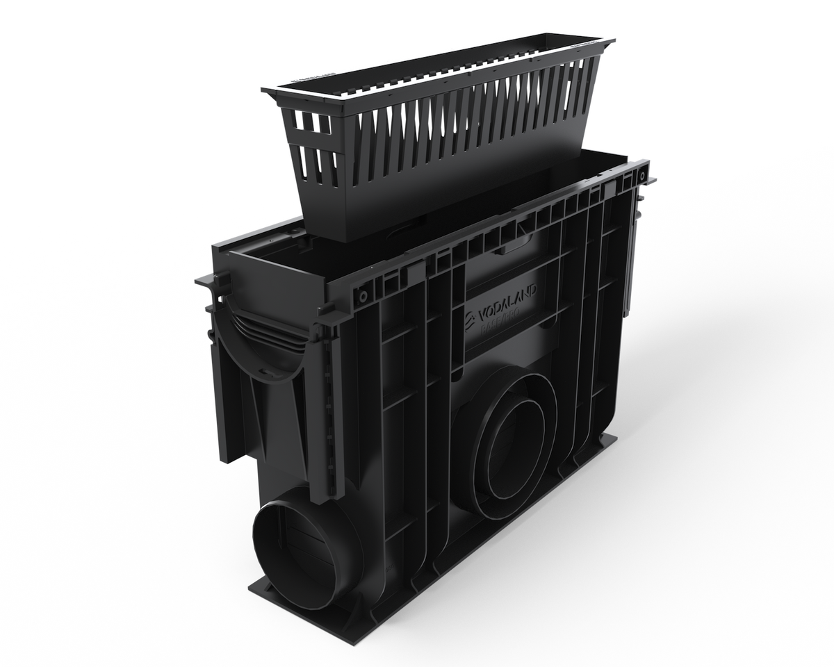 Box Gutter Sump Rectangular DN100 Plastic Sump Unit With Silt Basket For Channel Drain