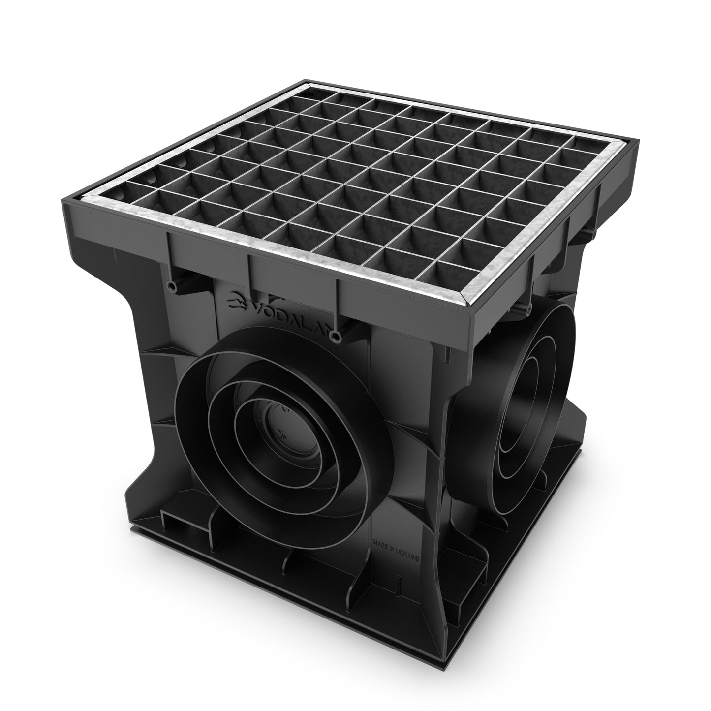 300x300 Plastic Catch Basin With Galvanised Mesh Grate, A15