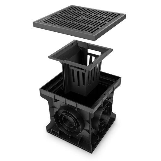 300x300 Plastic catch basin with plastic grate, A15