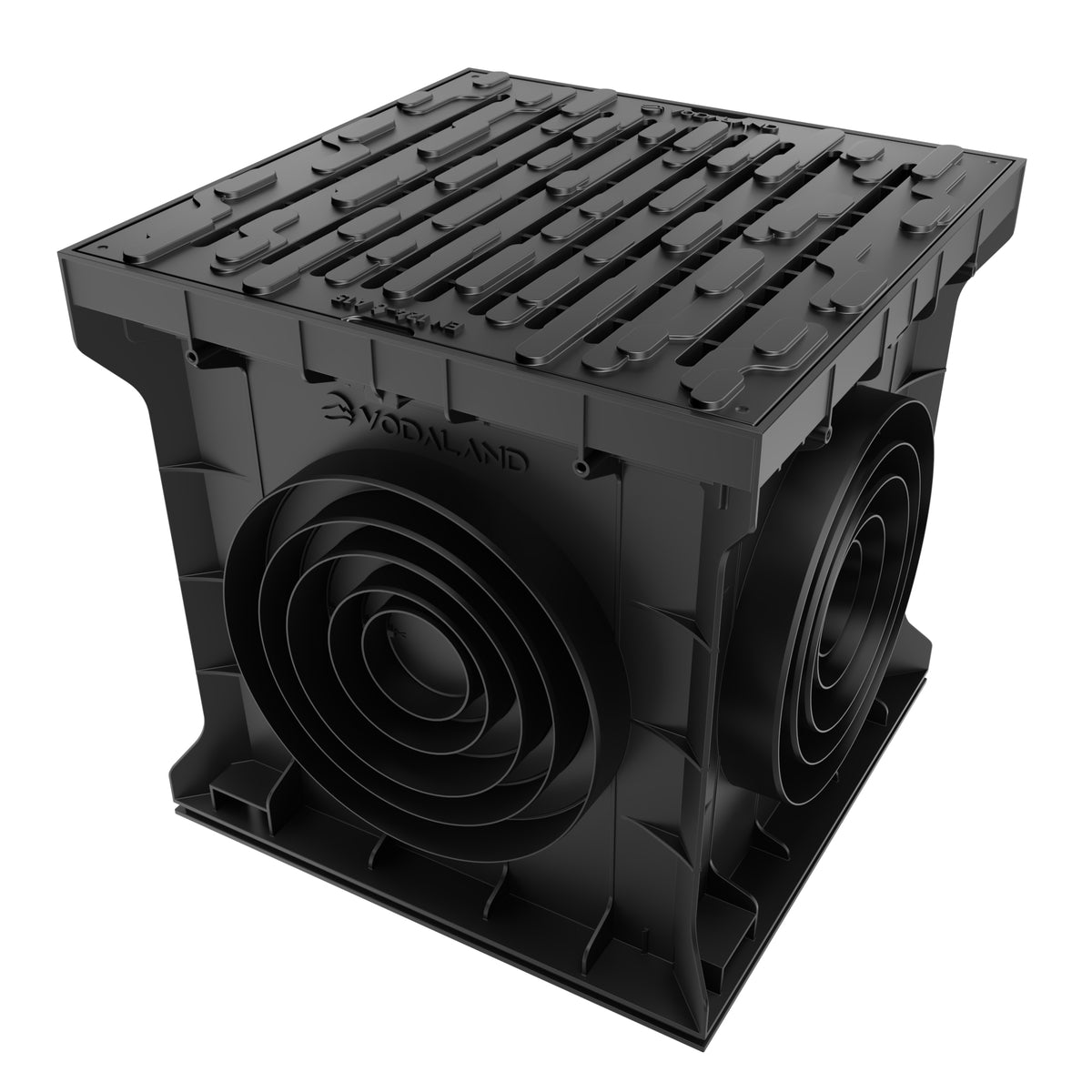 400x400 Plastic gully drain with plastic grate A15