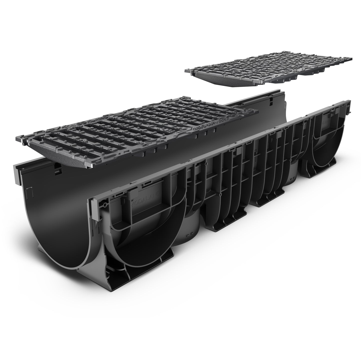 BASE 200P Channel drain with cast iron grating