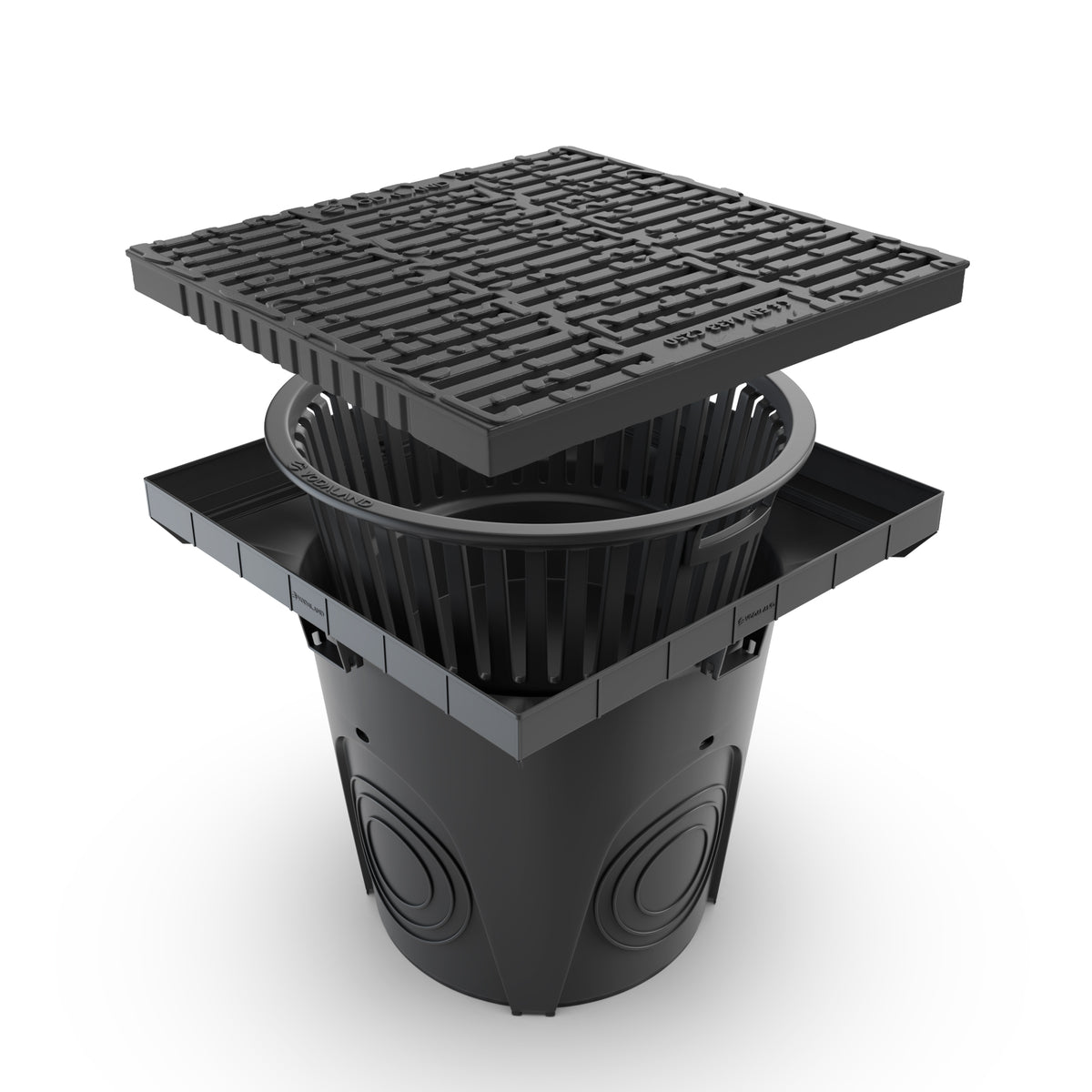 550x550  NEO Gully drain with plastic grate A15