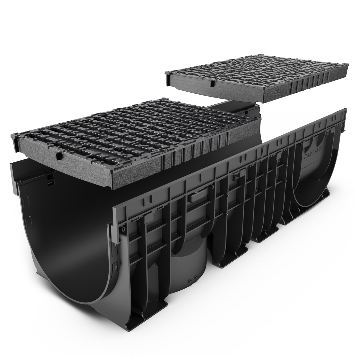Base 300P Channel drain with cast iron grating