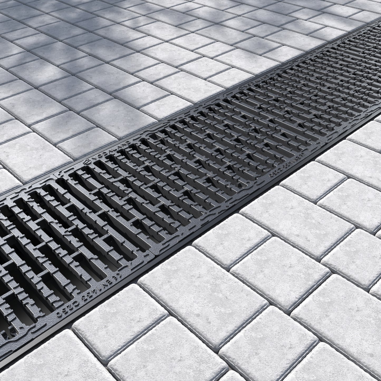 Base 300P Channel drain with cast iron grating