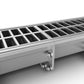 Modular LD100 stainless steel channel drain with slotted grate