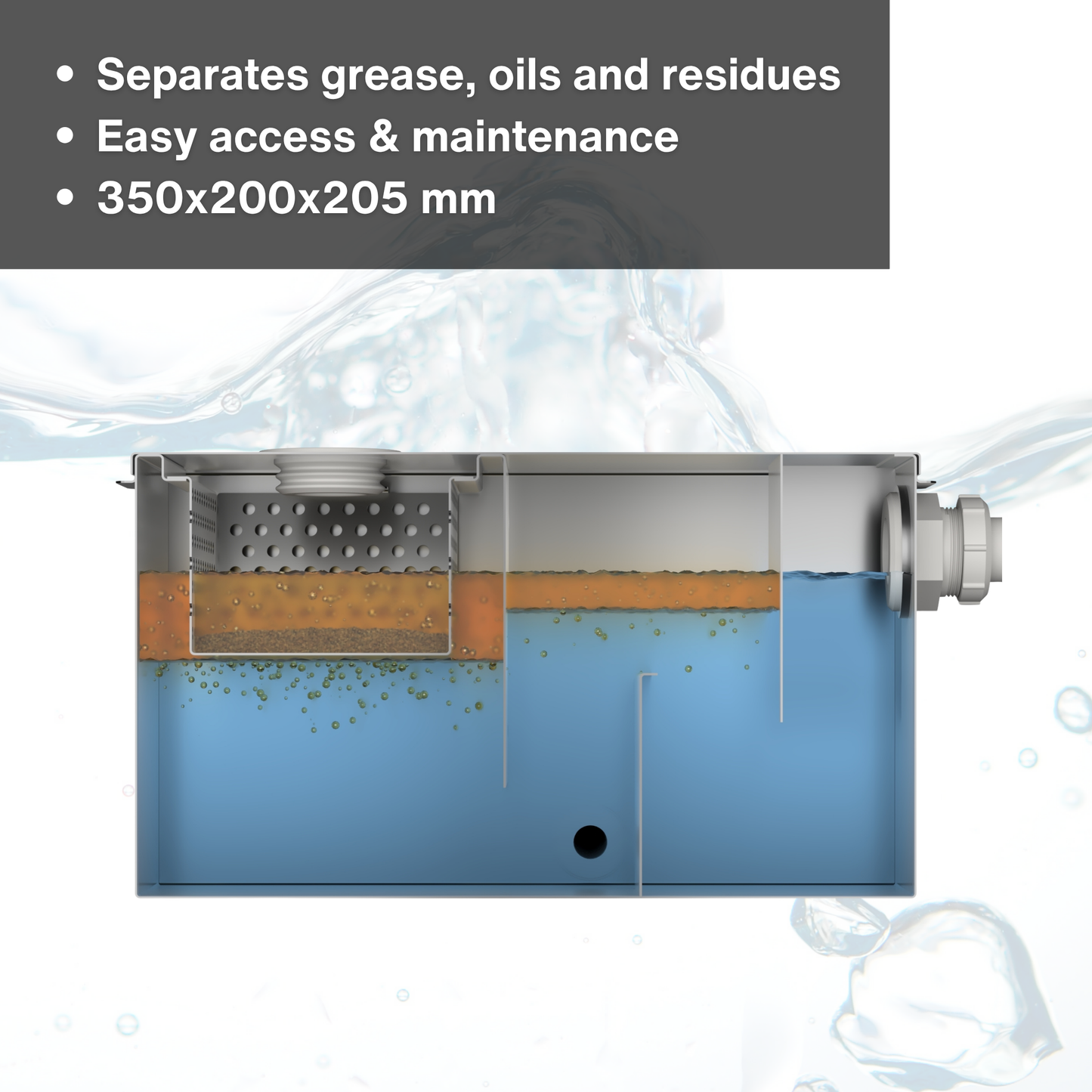 10L Stainless Steel Grease Trap