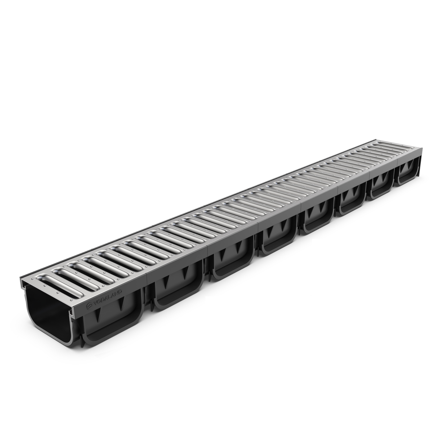 EASY 2 channel drain with stainless grate, A15