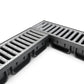 EASY 2 channel drain with galvanised grate, A15