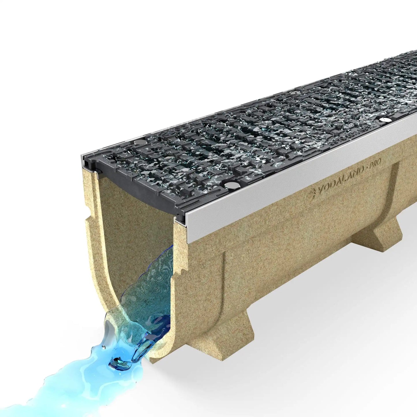 PRO 150PC Channel drain with cast iron grate D400