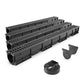 EASY 1 Slim drainage channel kit with plastic grate, A15