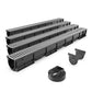 EASY 1 Slim drainage channel kit with galvanised steel grate, A15