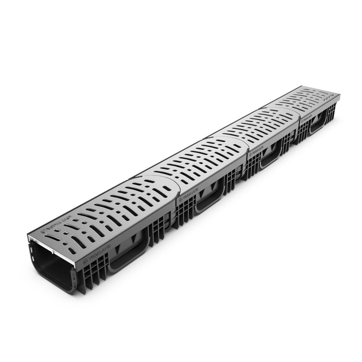 EASY 2 Radius Channel Drain Stainless Steel Grate